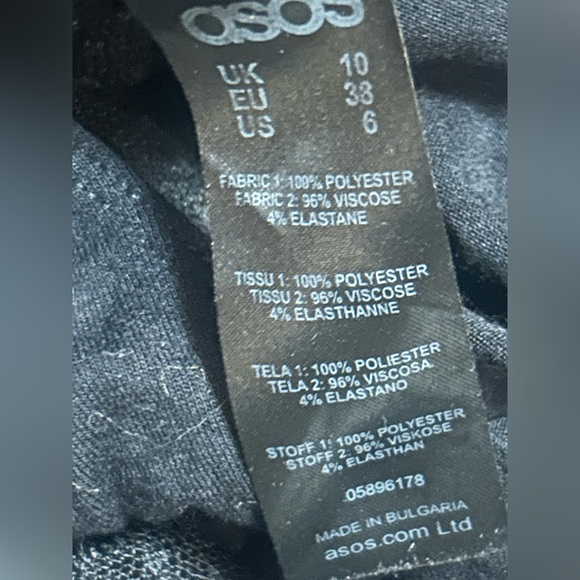 ASOS Miss Selfridge Sheer Swiss Dot Brief Maxi Skirt Black Size 6 - Picture 8 of 8